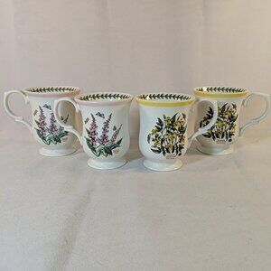 Portmeirion Botanic Garden 4 Set Mugs Floral T1901 T1801 Terrace Lot Pedestal